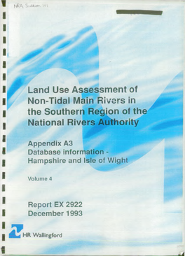 Land Use Assessment of Non-Tidal Main Rivers in the Southern Region of the National Rivers Authority