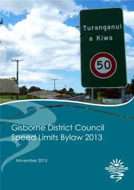 Gisborne District Council Speed Limits Bylaw 2013