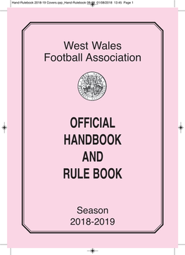 Official Handbook and Rule Book