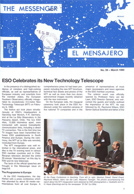 ESO Celebrates Its New Technology Telescope