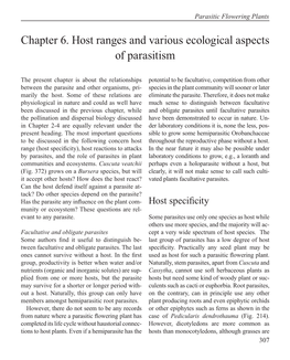 Chapter 6. Host Ranges and Various Ecological Aspects of Parasitism