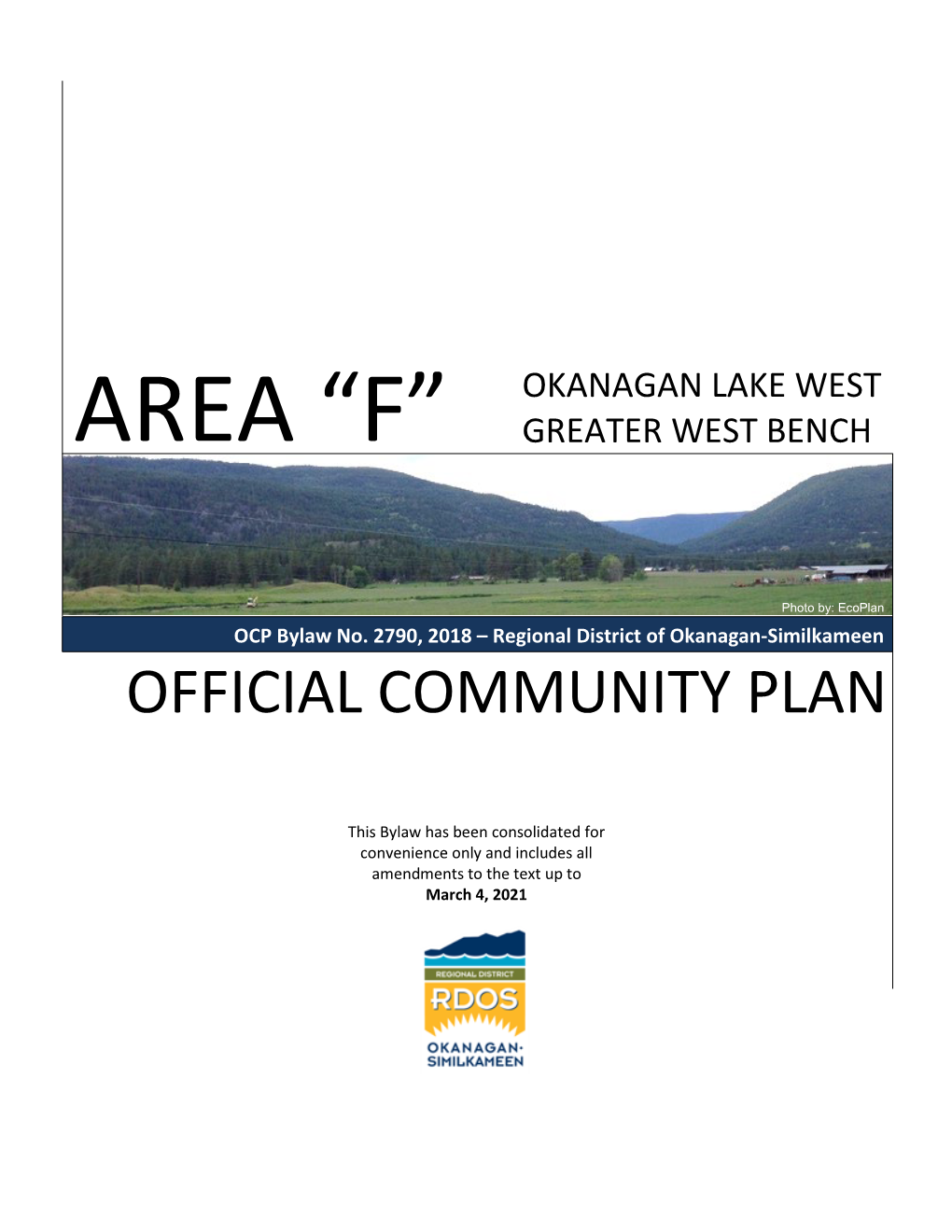 Official Community Plan Bylaw No. 2790, 2018