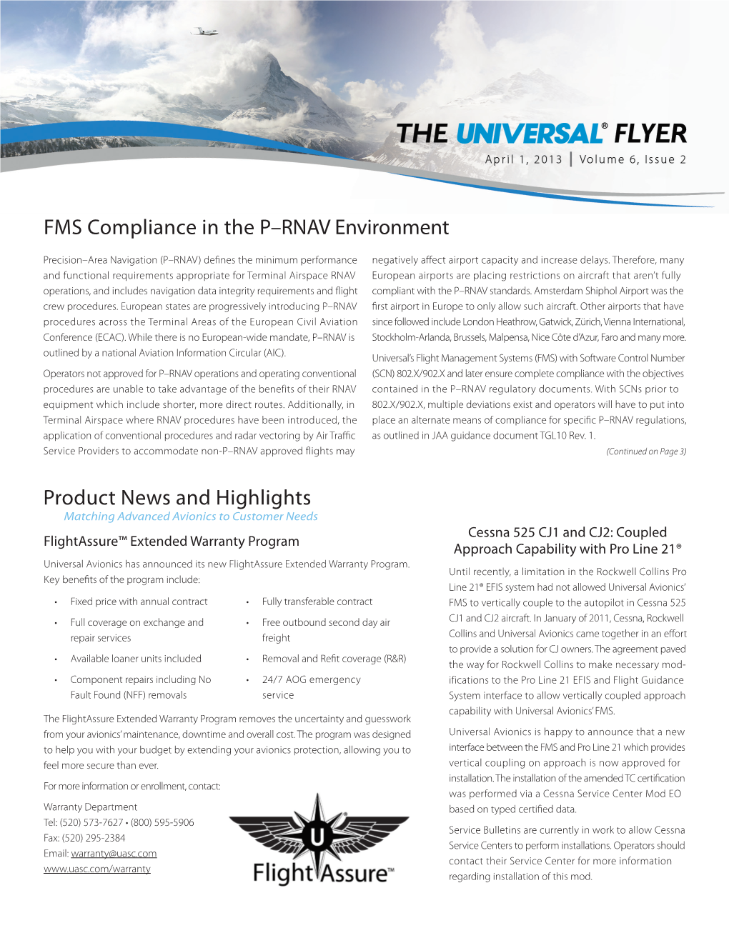 FMS Compliance in the P–RNAV Environment Product News And
