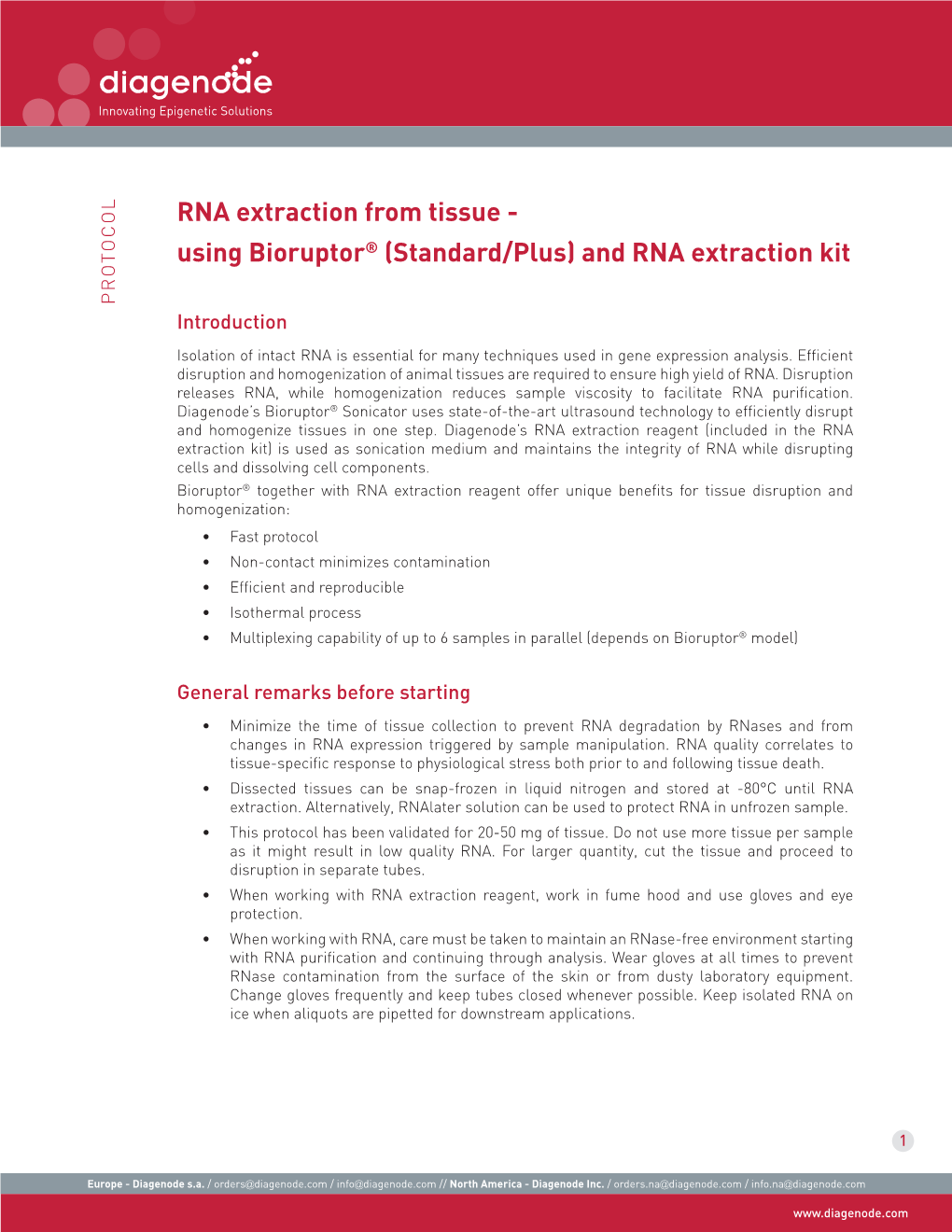 RNA Extraction from Tissue
