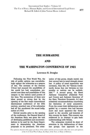 The Submarine and the Washington Conference Of