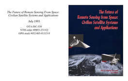 The Future of Remote Sensing from Space: Civilian Satellite Systems and Applications