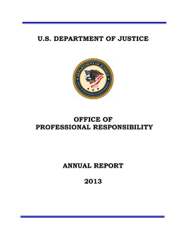 OPR FY 2013 Annual Report