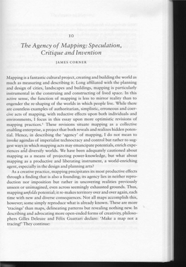 The Agency of Mapping: Speculation, Critique and Invention