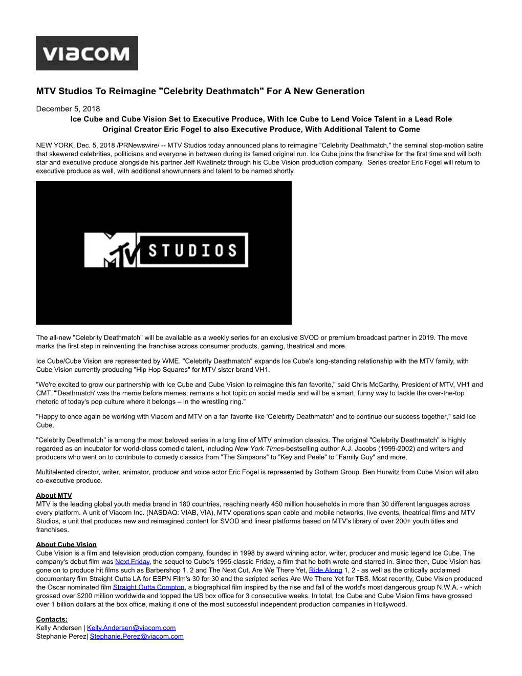 MTV Studios to Reimagine 