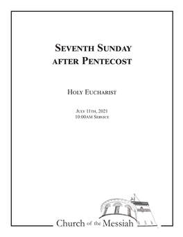 Seventh Sunday After Pentecost