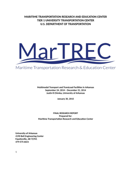 Multimodal Transport and Transload Facilities in Arkansas