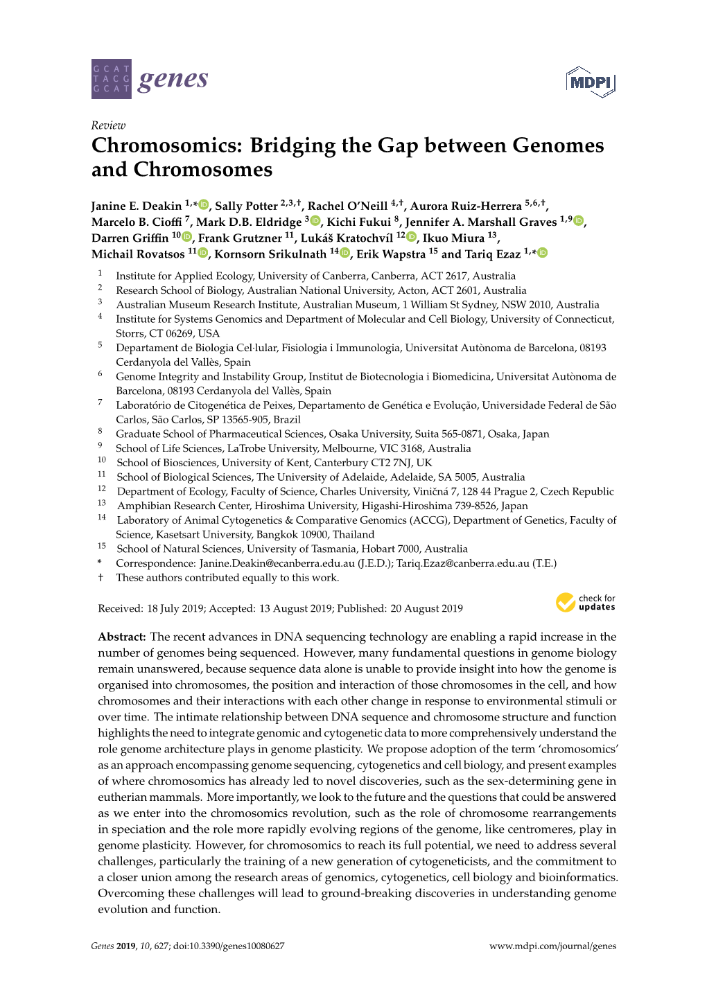 Bridging the Gap Between Genomes and Chromosomes