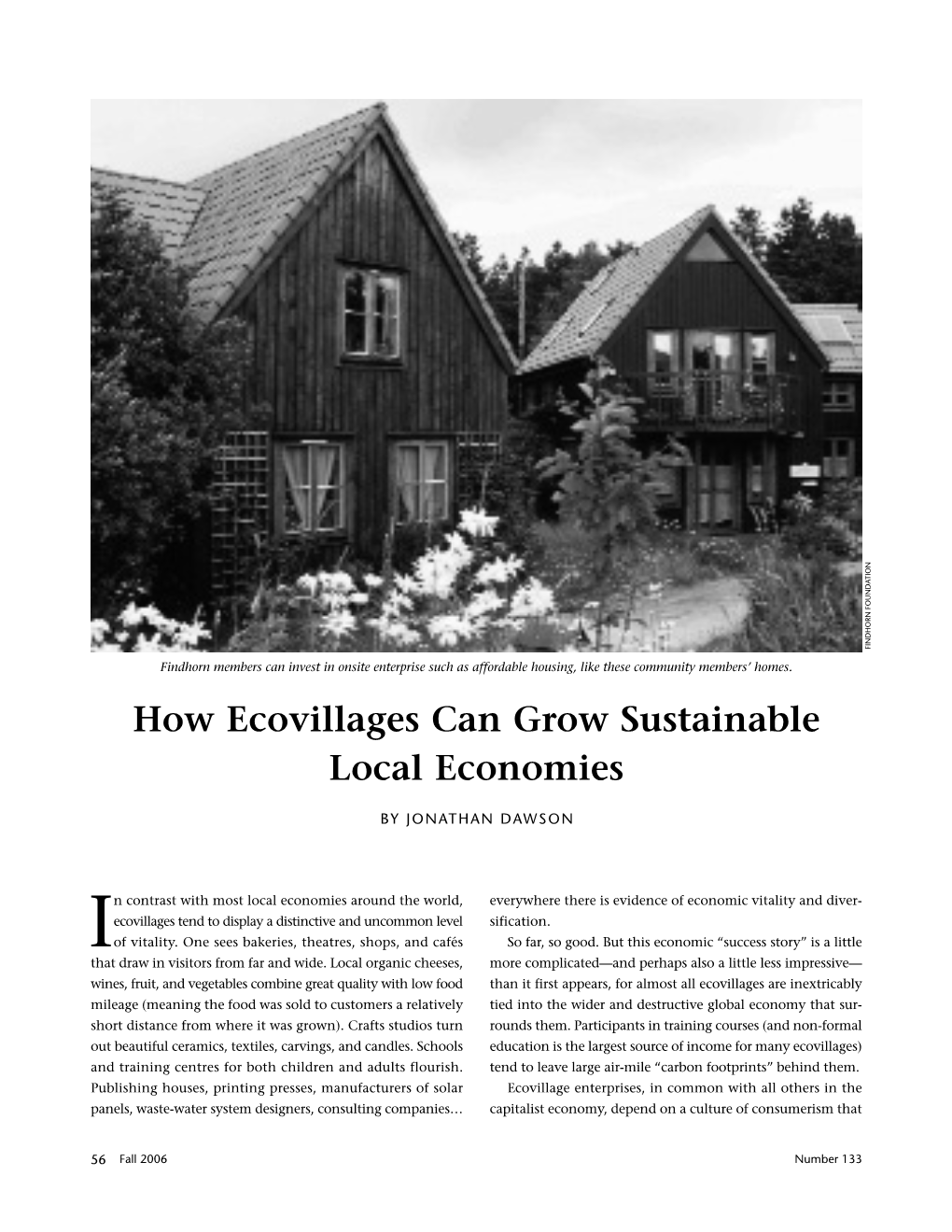 How Ecovillages Can Grow Sustainable Local Economies