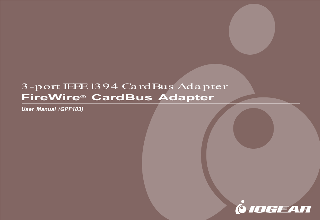 3-Port IEEE 1394 Cardbus Adapter Firewire® Cardbus Adapter