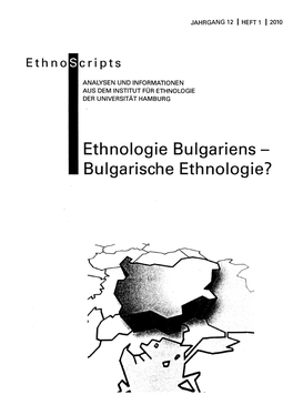 Ethnologie Bulgariens- Bulgarische Ethnologie? Eth Noge Ri Pts