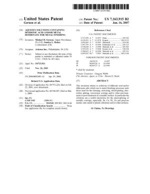 (12) United States Patent (10) Patent N0.: US 7,163,915 B2 Gernon Et Al
