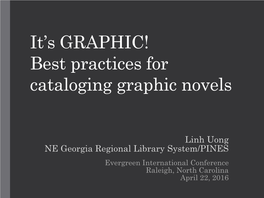 Best Practices for Cataloging Graphic Novels