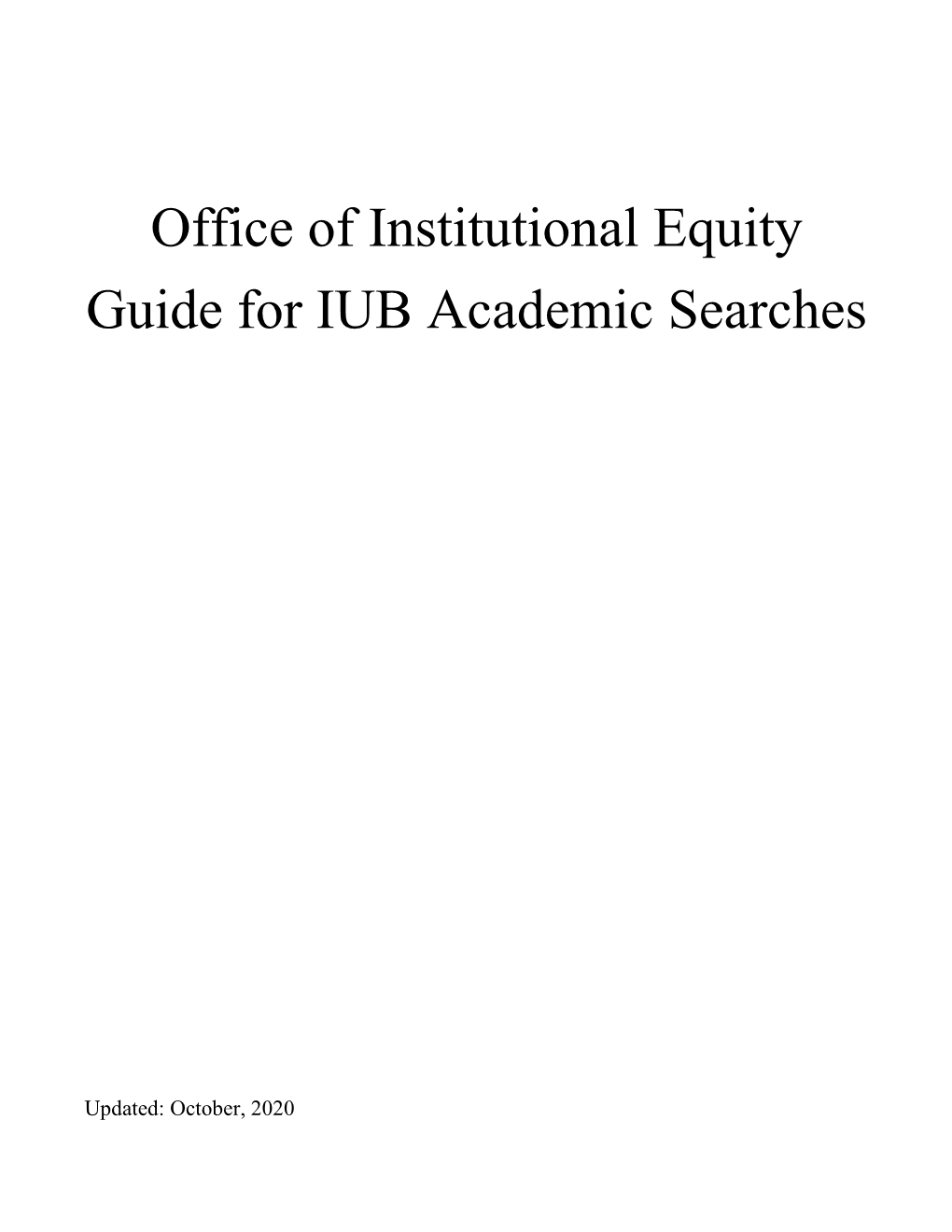IUB Bloomington Academic Search Guide