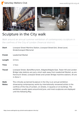 Sculpture in the City Walk