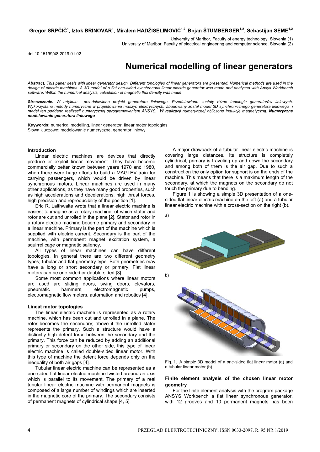 Numerical Modelling of Linear Generators