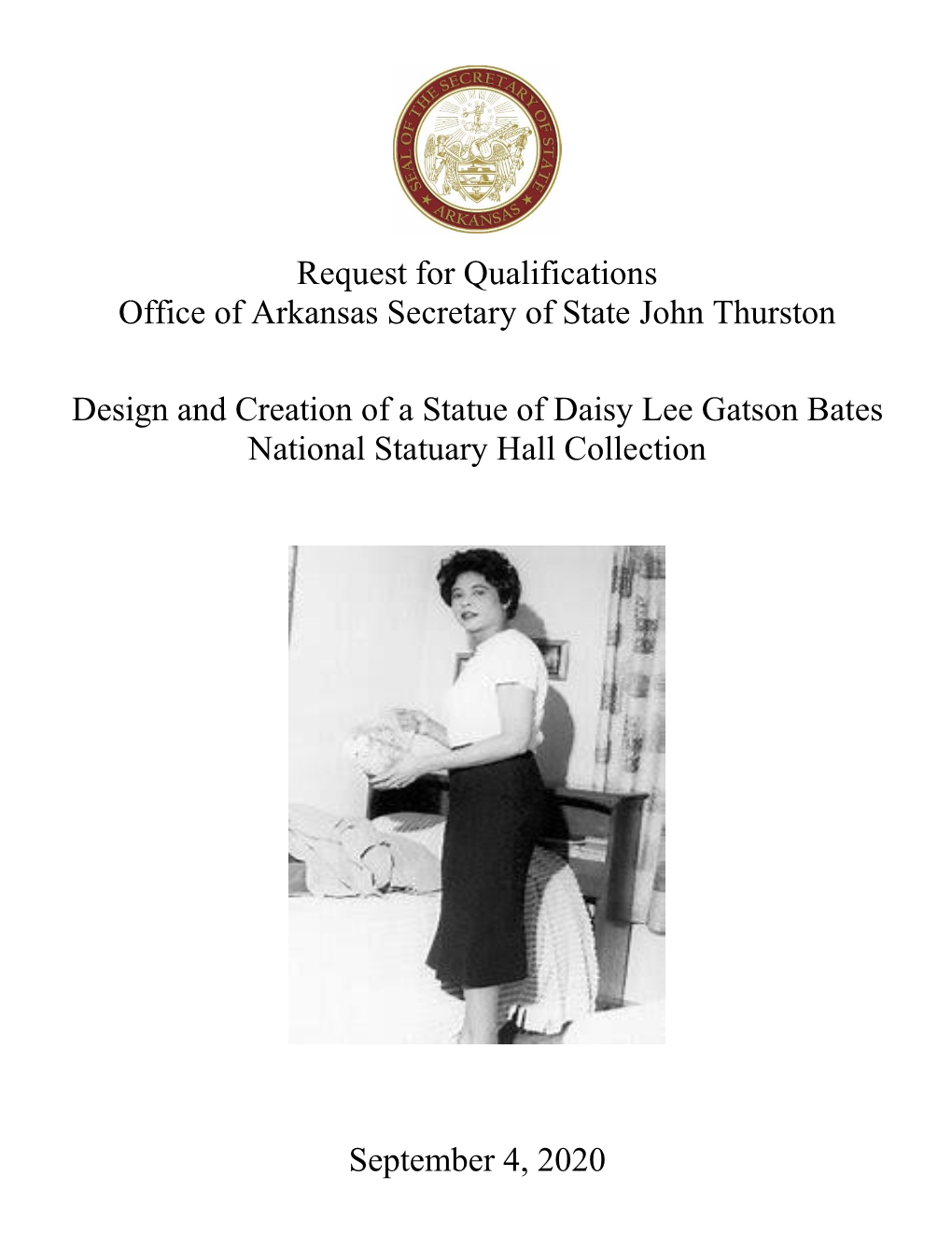 Design and Creation of a Statue of Daisy Lee Gatson Bates National Statuary Hall Collection