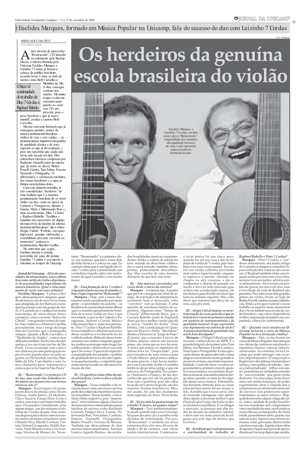 Os Herdeiros Da Genuína Escola Brasileira Do Violão