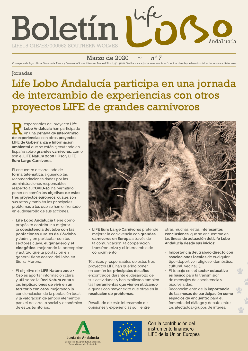 Life Lobo Andalucía Participa En Una Jornada De Intercambio De