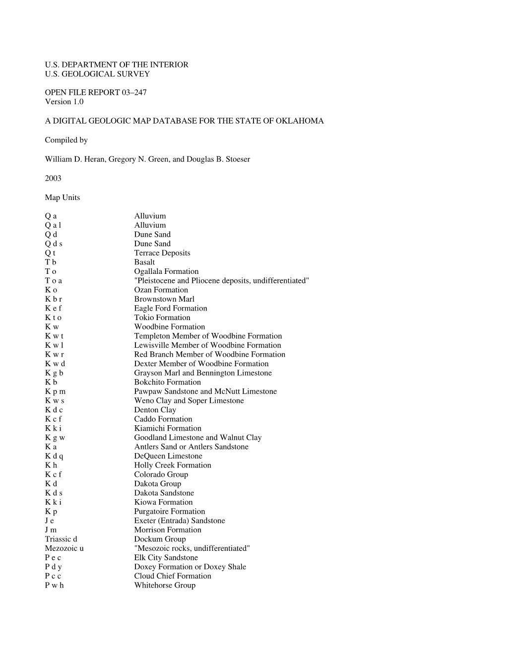 Us Department of the Interior Us Geological Survey Open