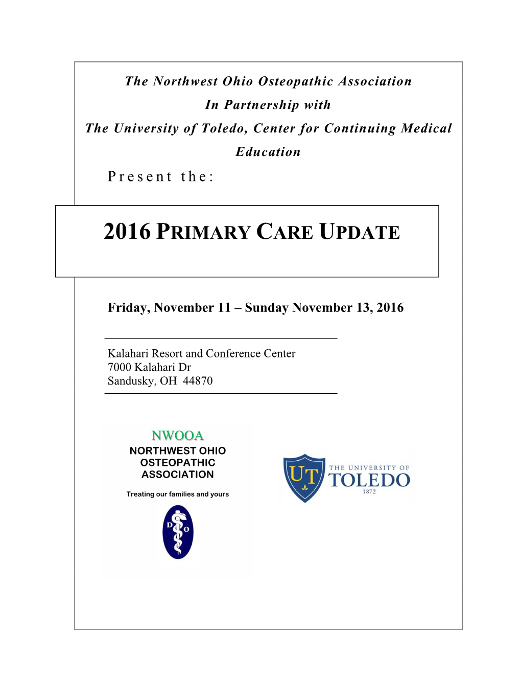 2016 Primary Care Update