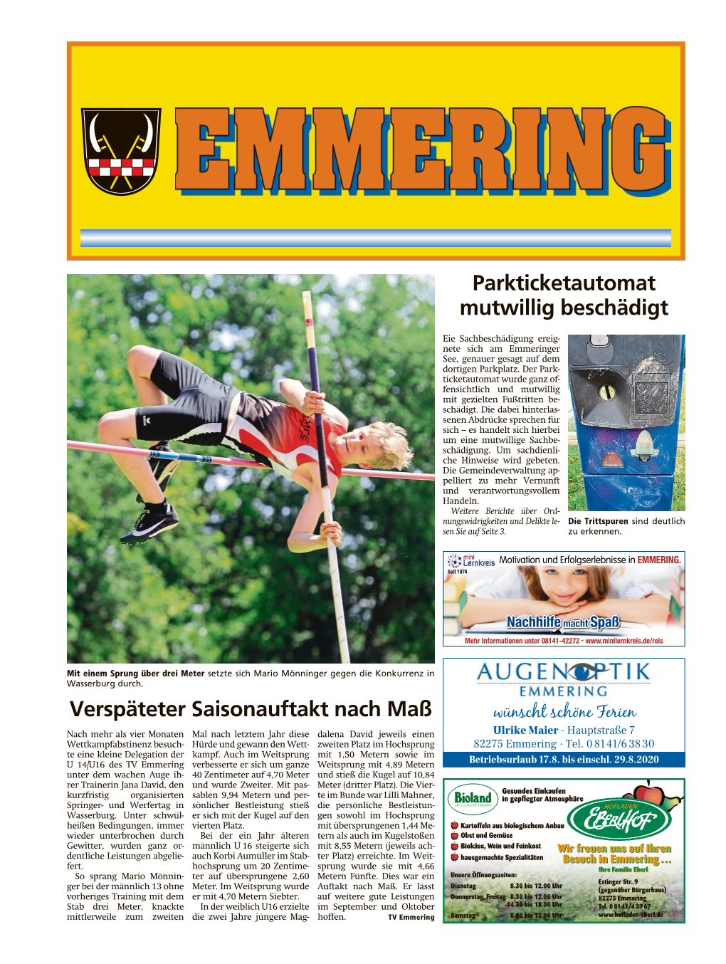 Mitteilungsblatt Der Gemeinde