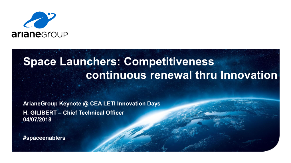 Arianegroup Keynote @ CEA LETI Innovation Days H