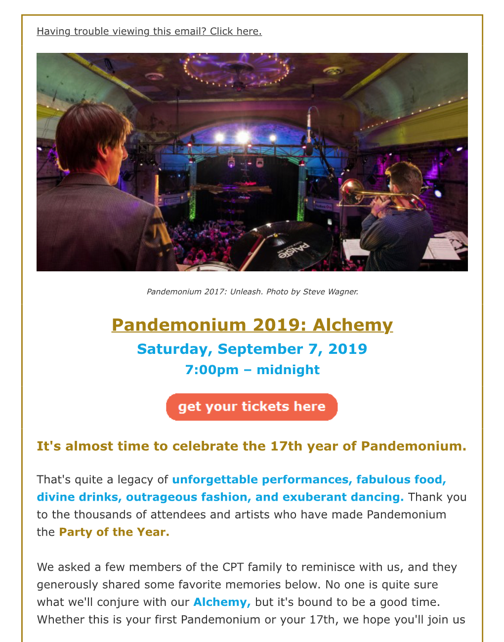 Pandemonium 2019: Alchemy Saturday, September 7, 2019 7:00Pm – Midnight