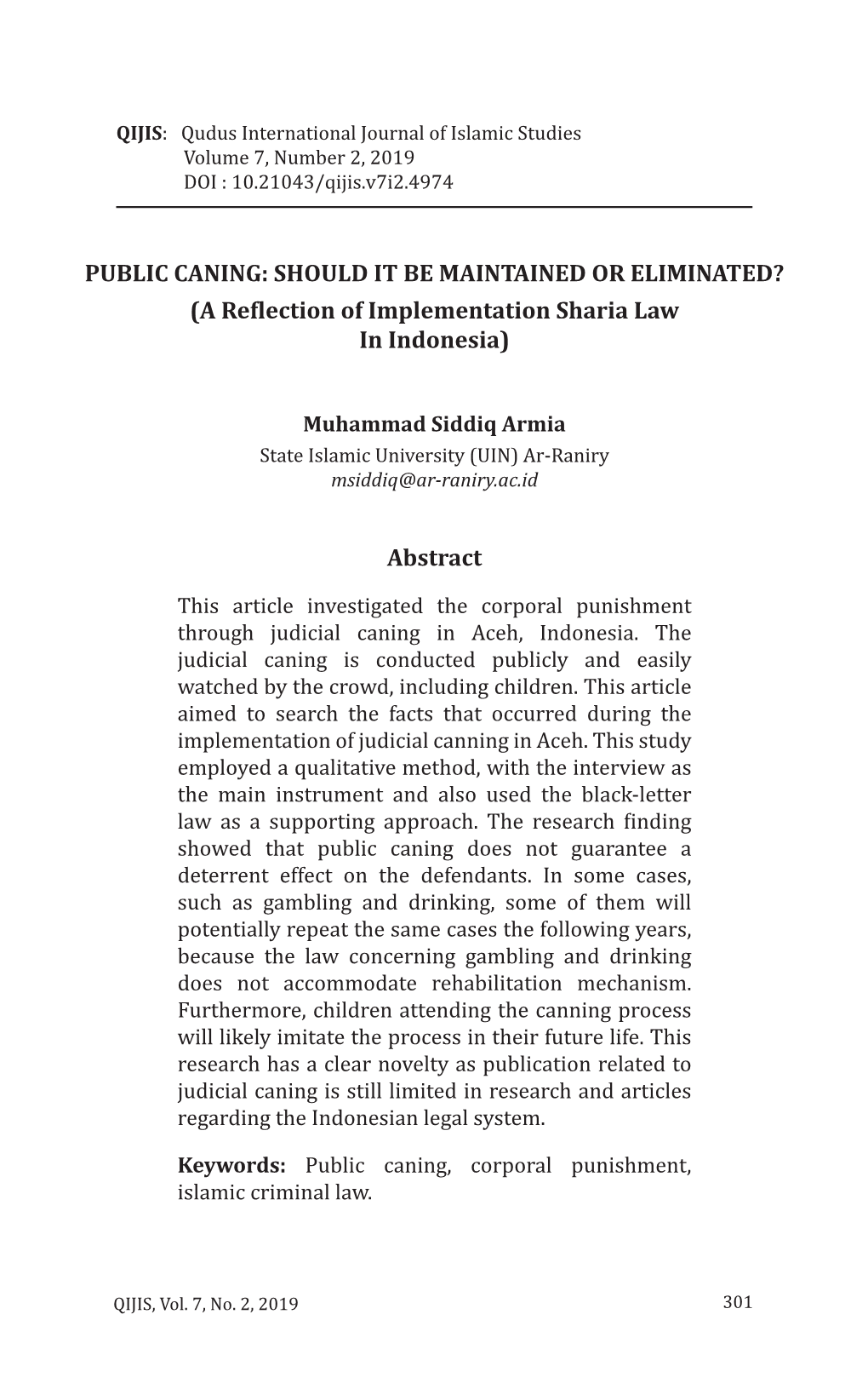 (A Reflection of Implementation Sharia Law in Indonesia) Abstract