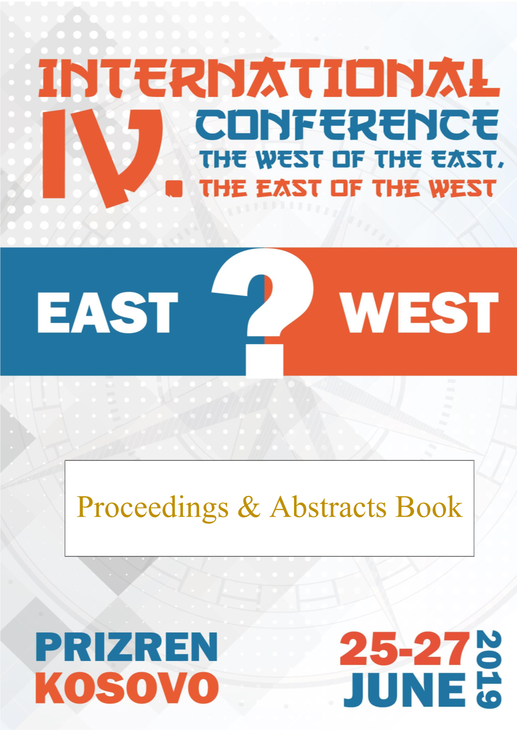 2019 West East Proceeding