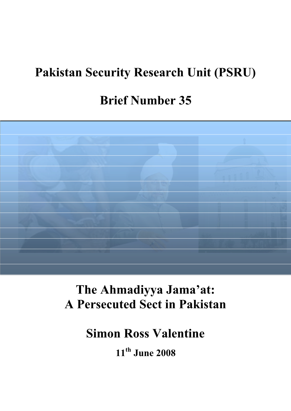 Pakistan Security Research Unit (PSRU)