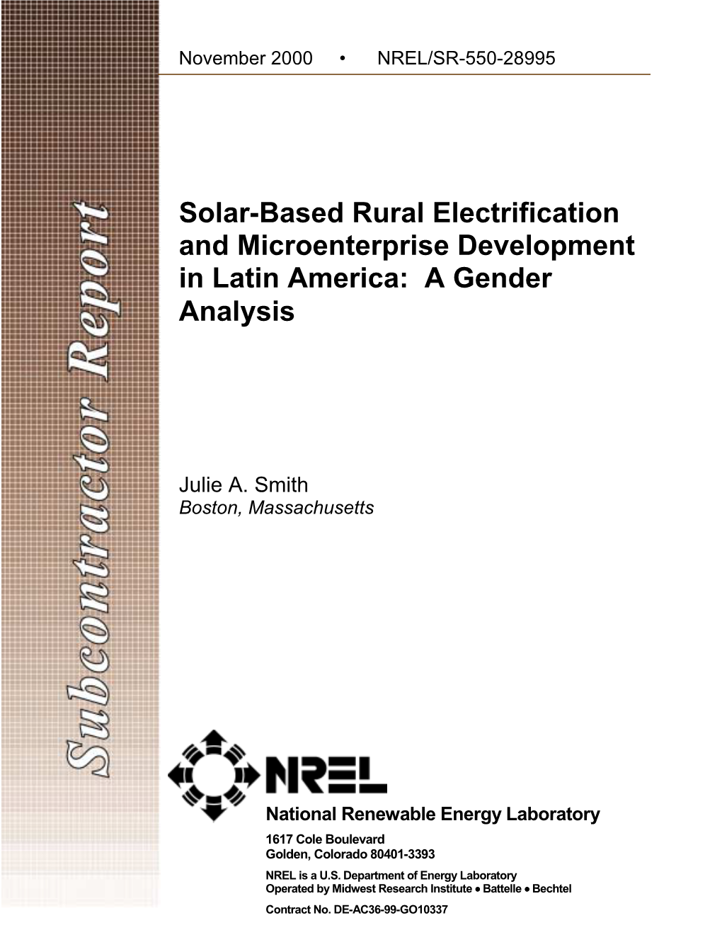 Solar-Based Rural Electrification and Micro-Enterprise
