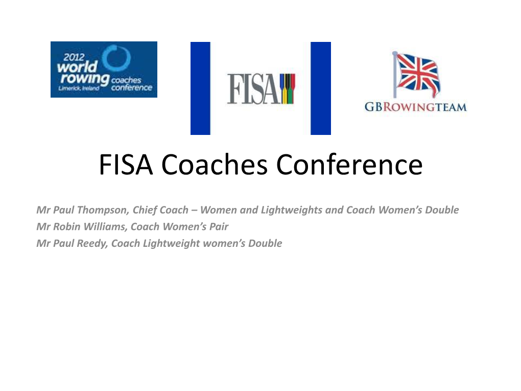 FISA Coaches Conference