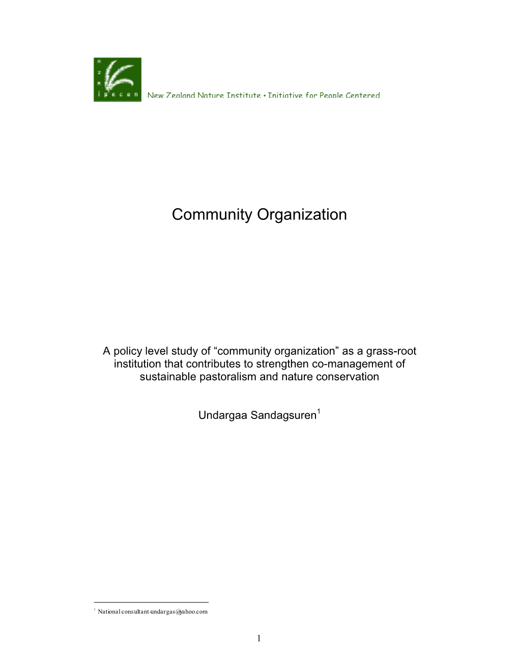 Community Organization