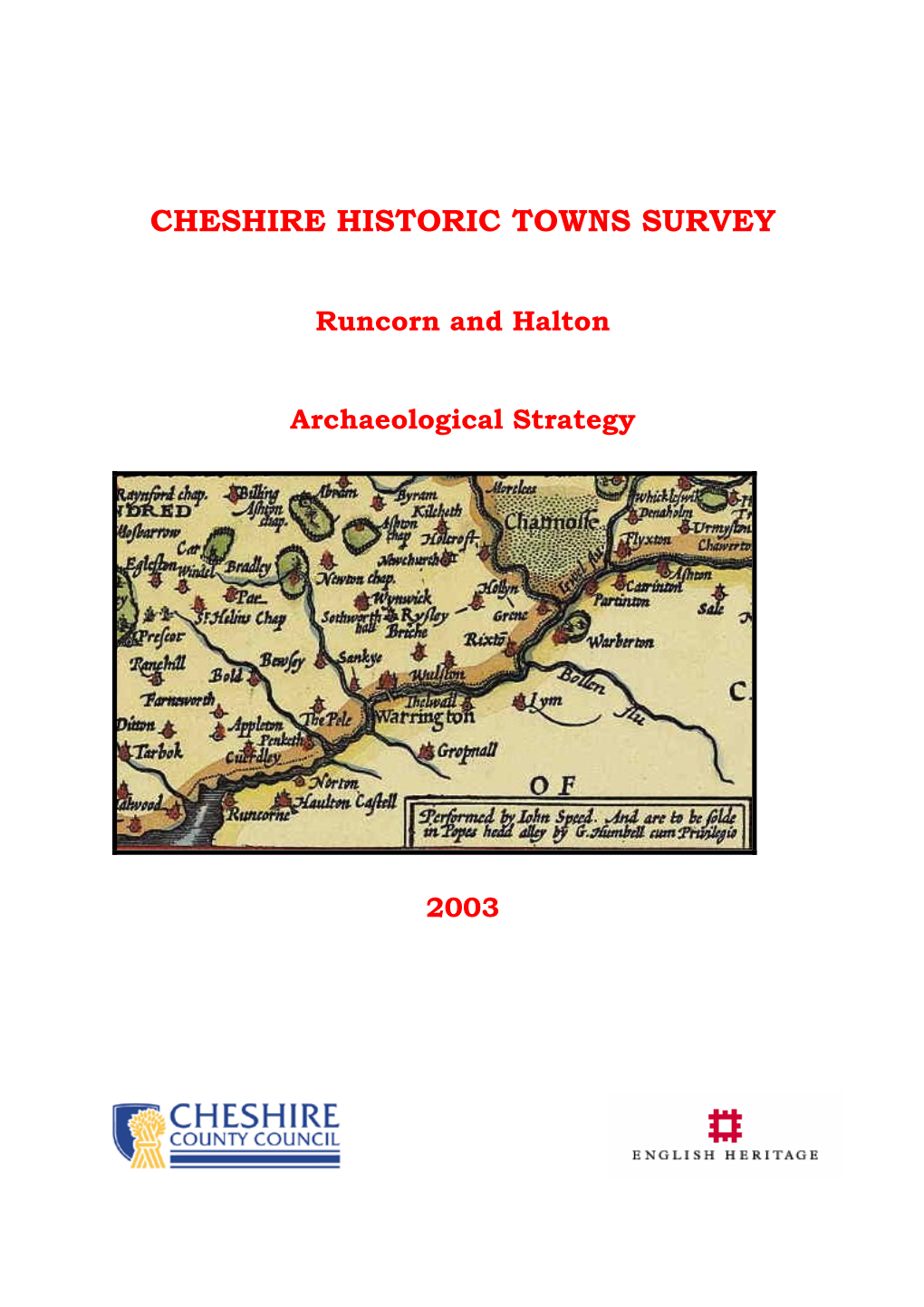 Halton and Runcorn Archaeological Strategy