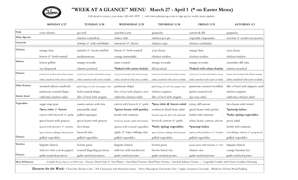 Week at a Glance