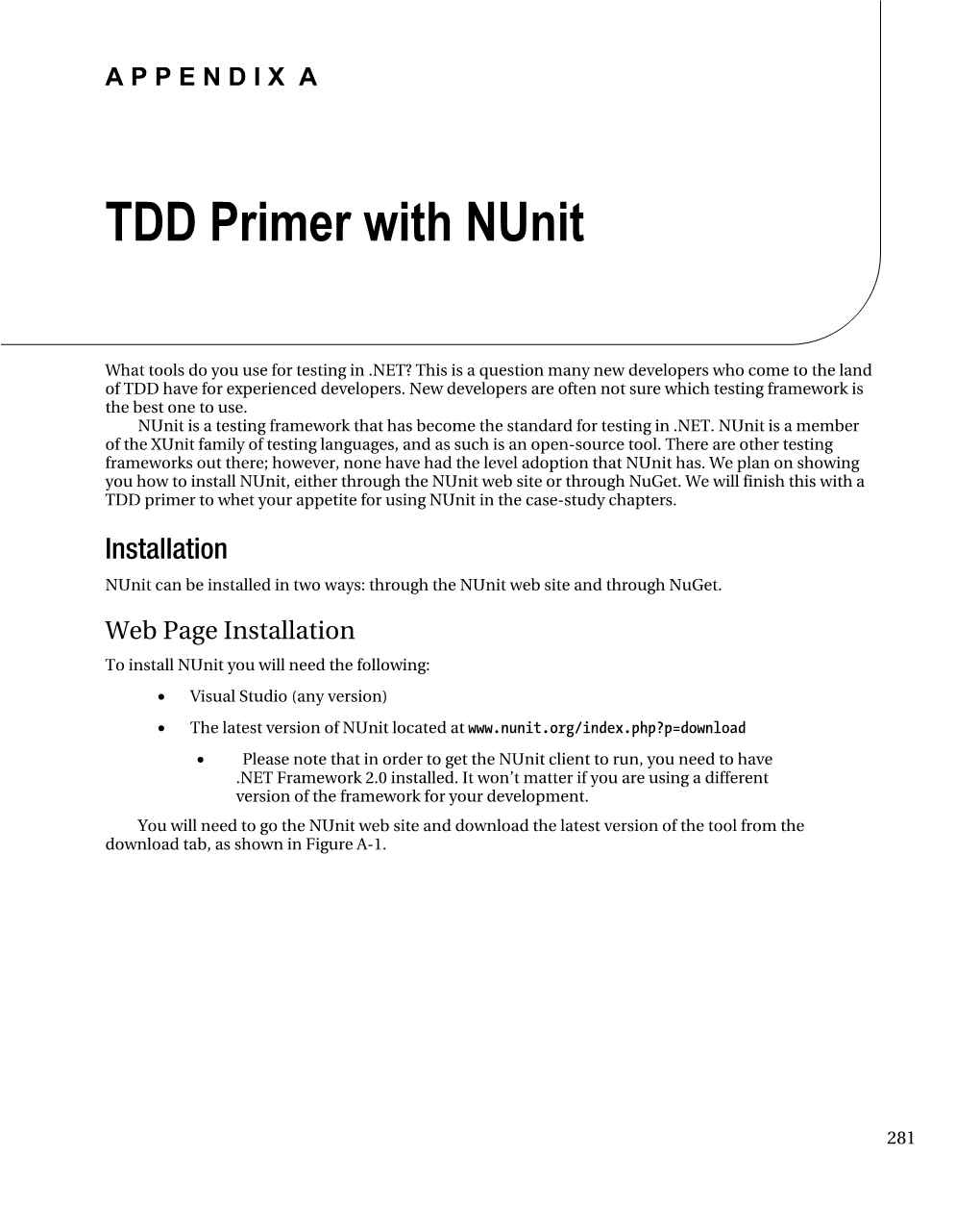 TDD Primer with Nunit