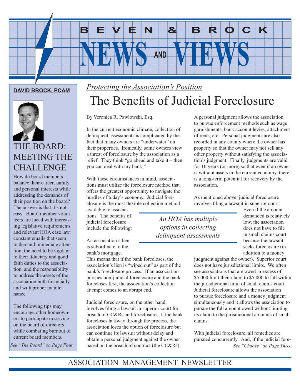 The Benefits of Judicial Foreclosure