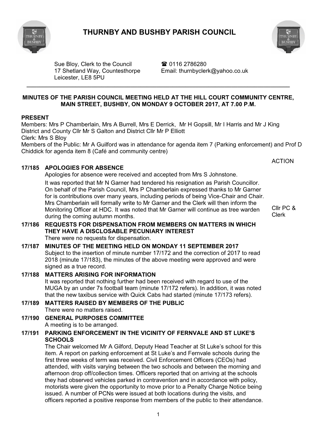 Thurnby & Bushby Parish Council