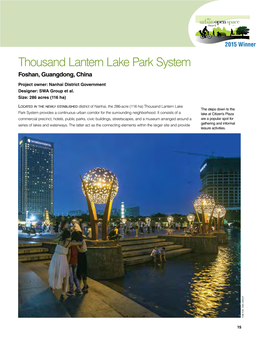 Thousand Lantern Lake Park System Foshan, Guangdong, China