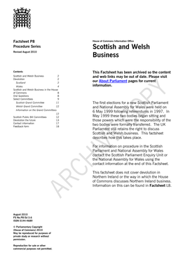 Scottish and Welsh Business 2 and Web Links May Be out of Date