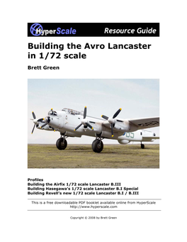 Building the Avro Lancaster in 1/72 Scale