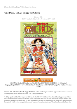 One Piece, Vol. 2: Buggy the Clown