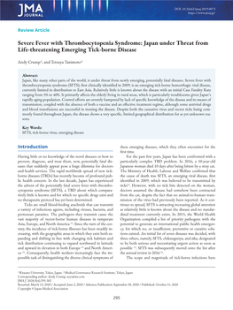 Severe Fever with Thrombocytopenia Syndrome: Japan Under Threat from Life-Threatening Emerging Tick-Borne Disease