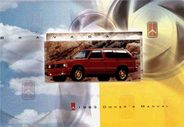 1993 Oldsmobile Bravada Owner's Manual