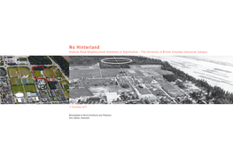 No Hinterland Stadium Road Neighbourhood Statement of Significance – the University of British Columbia Vancouver Campus